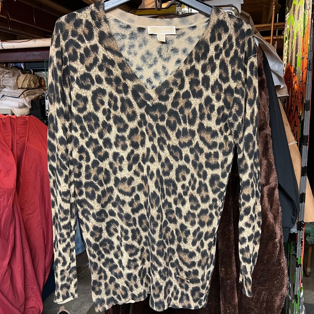 Ladies Michael Kors Animal Print Top. Small